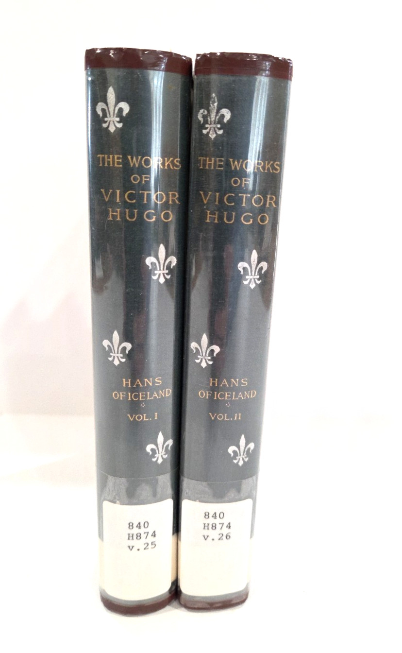 1892 Victor Hugo HANS OF ICELAND, Complete -Embossed, gilt, cabinet edition