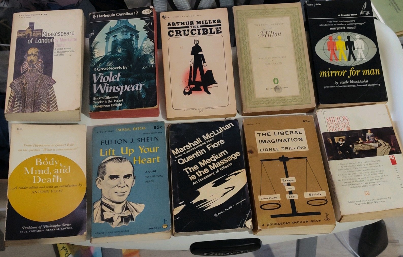 Lot of 10 Vintage Mid-Century Paperbacks – Bantam, Anchor, Image-McLuhan,Miller
