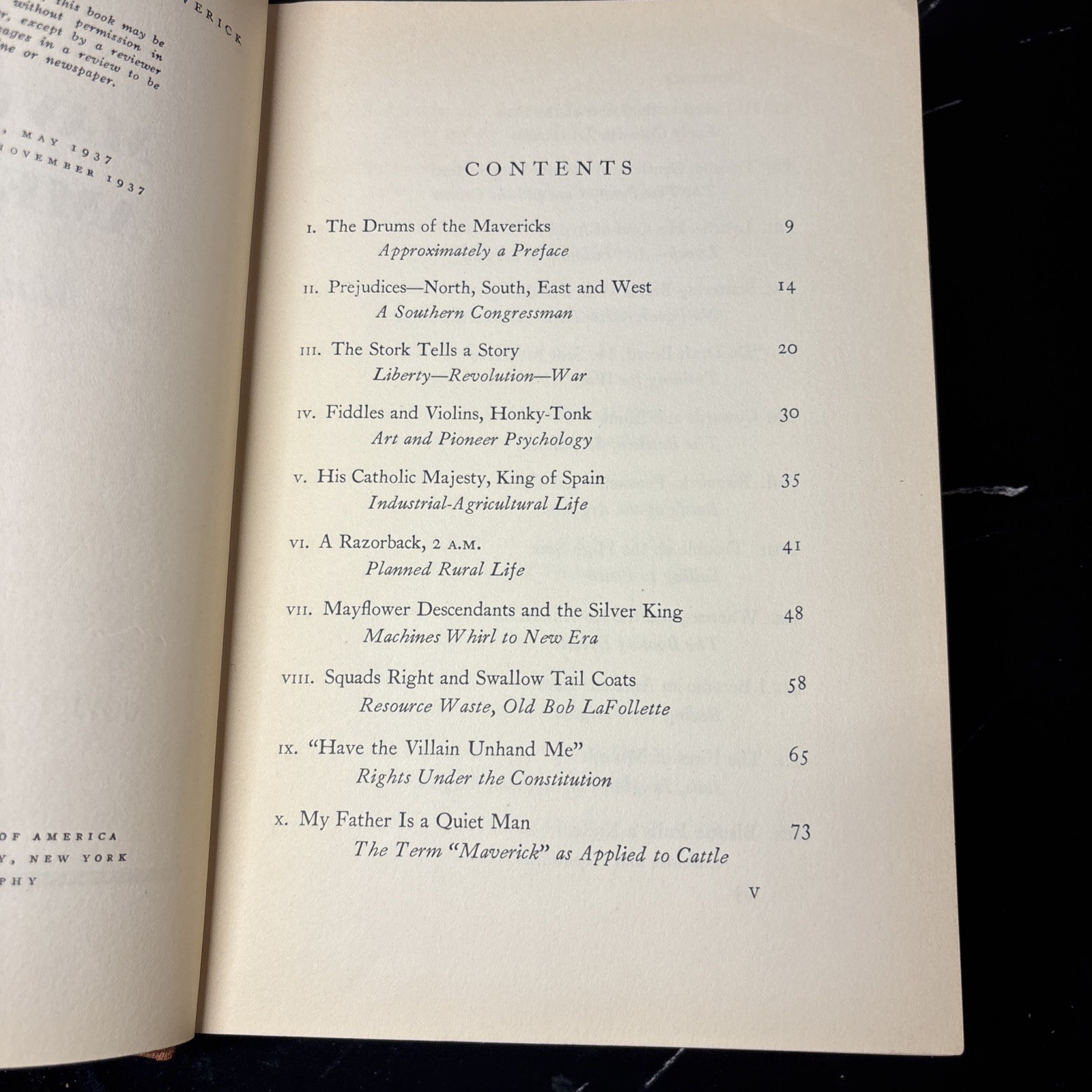 Inscribed Signed Maury Maverick / A MAVERICK AMERICAN 1st Edition 1937