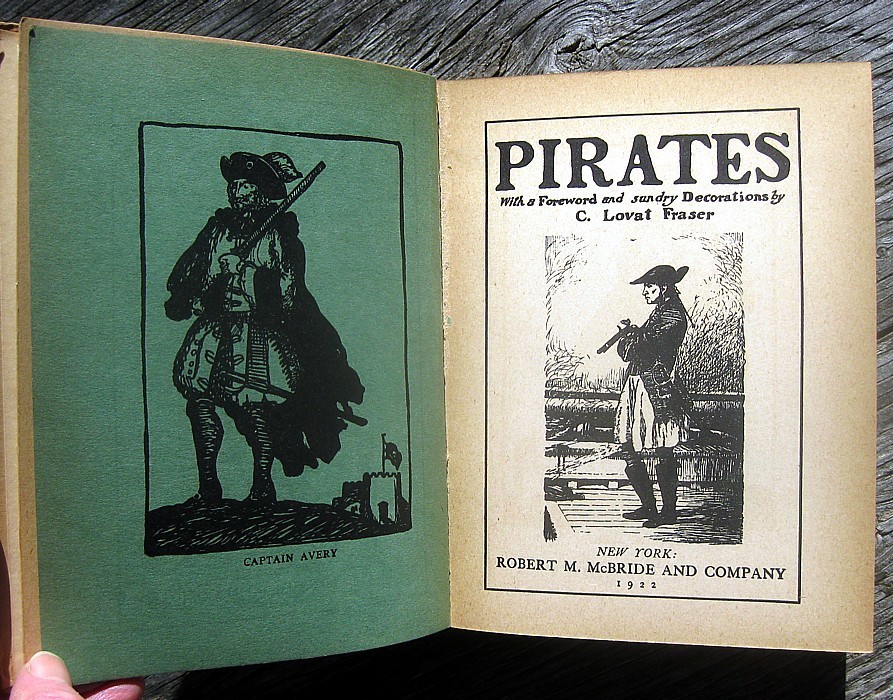 1922 Antique PIRATE HISTORY BOOK Blackbeard CAPTAIN KIDD Buccaneers MARITIME Sea