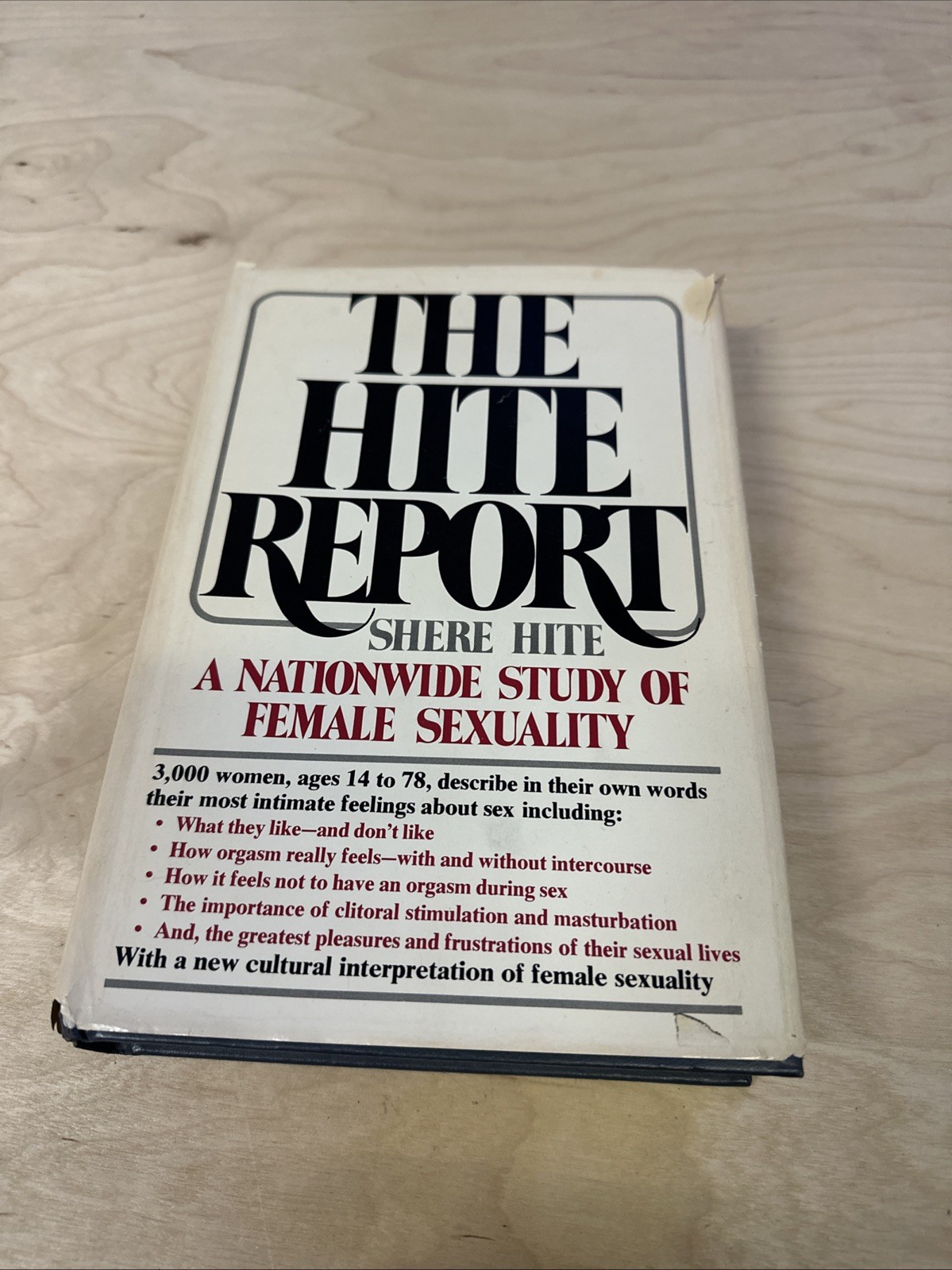 The Hite Report Study of Female Sexuality by Shere Hite 1976, First Ed. 7th prin
