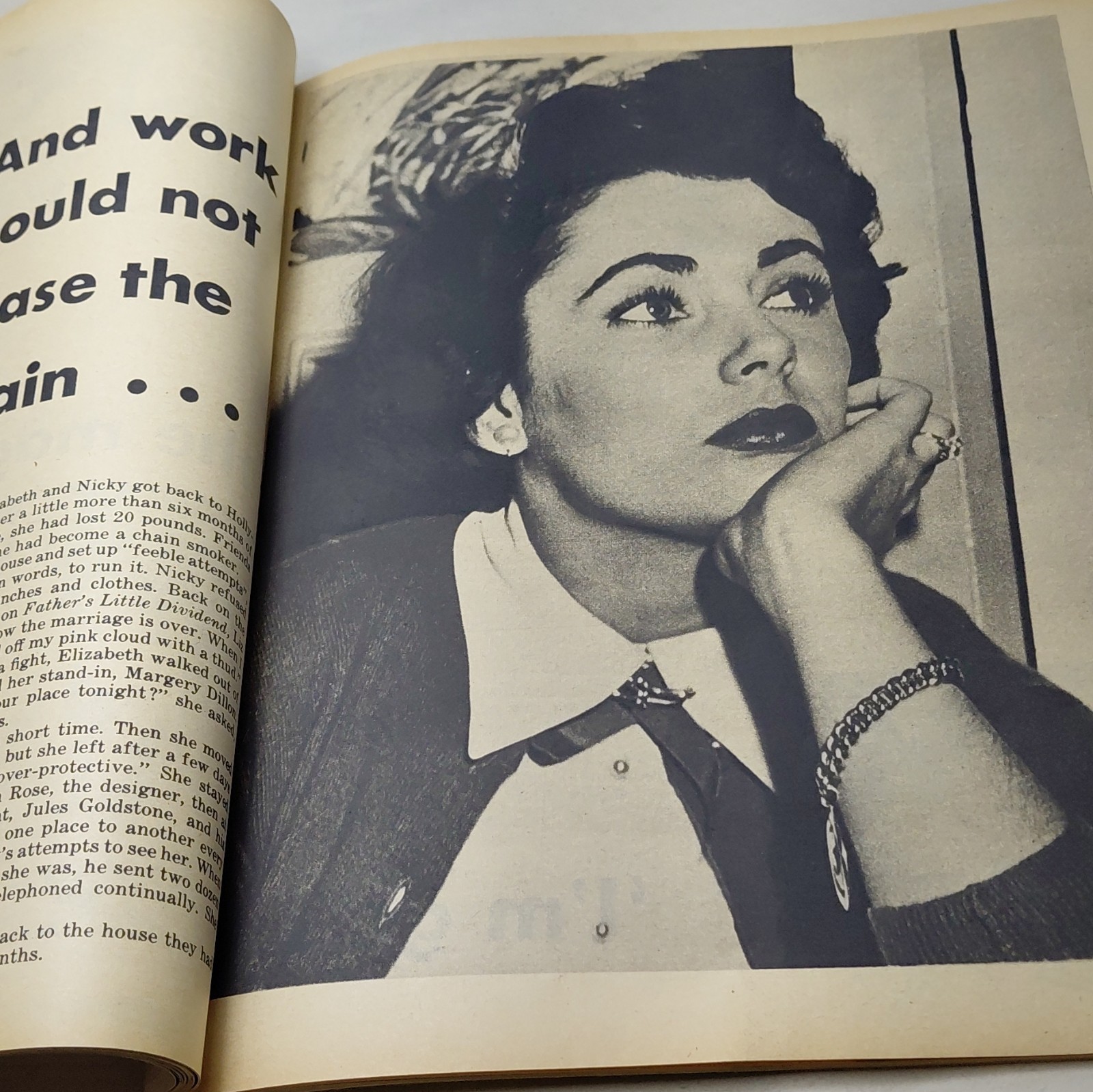 J. B. Publishing Corp. Elizabeth Taylor 1957 Illustrated Inside Story Magazine