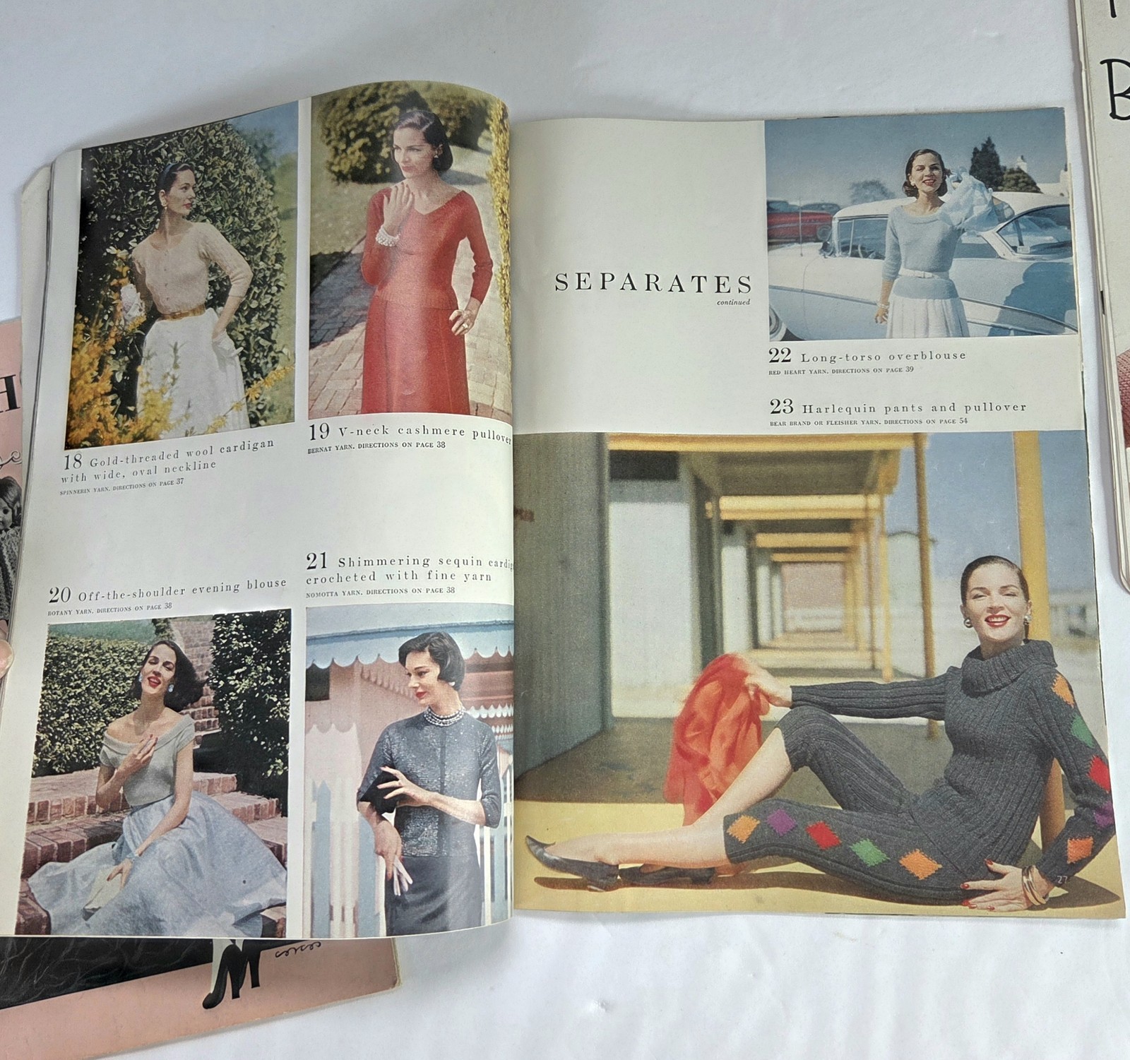 6 Crocheting/Knitting Pattern Vintage DIY Magazines 1940s-50s-60s Vogue Fashion