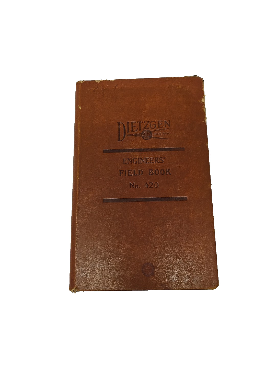 Antique Leather Field Book – Dietzgen Engineers‘ Field Book No. 420 -Blank Book