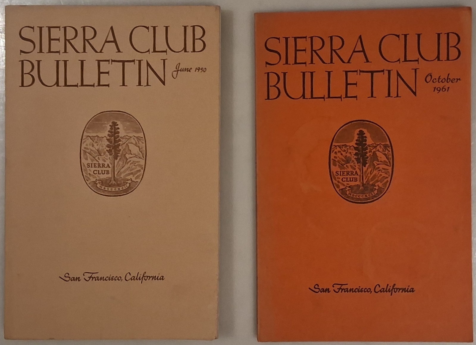 Sierra Club Bulletin 1950 & 1961 – 2 Books w/ 100+ pages, B&W plates