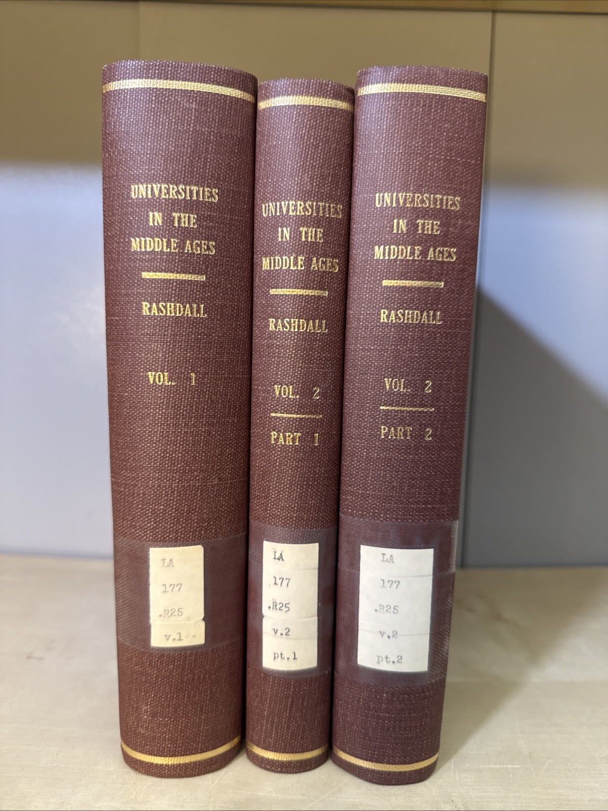 The Universities of Europe in the Middle Ages – Rashdall – 1895 (3-Volume Set)