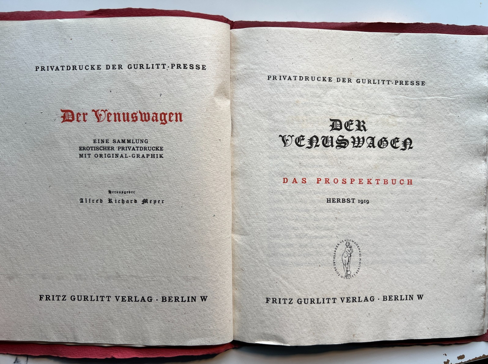 1919 Der Venuswagen Prospektbuch Lovis Corinth Lithographs Gurlitt EXCELLENT