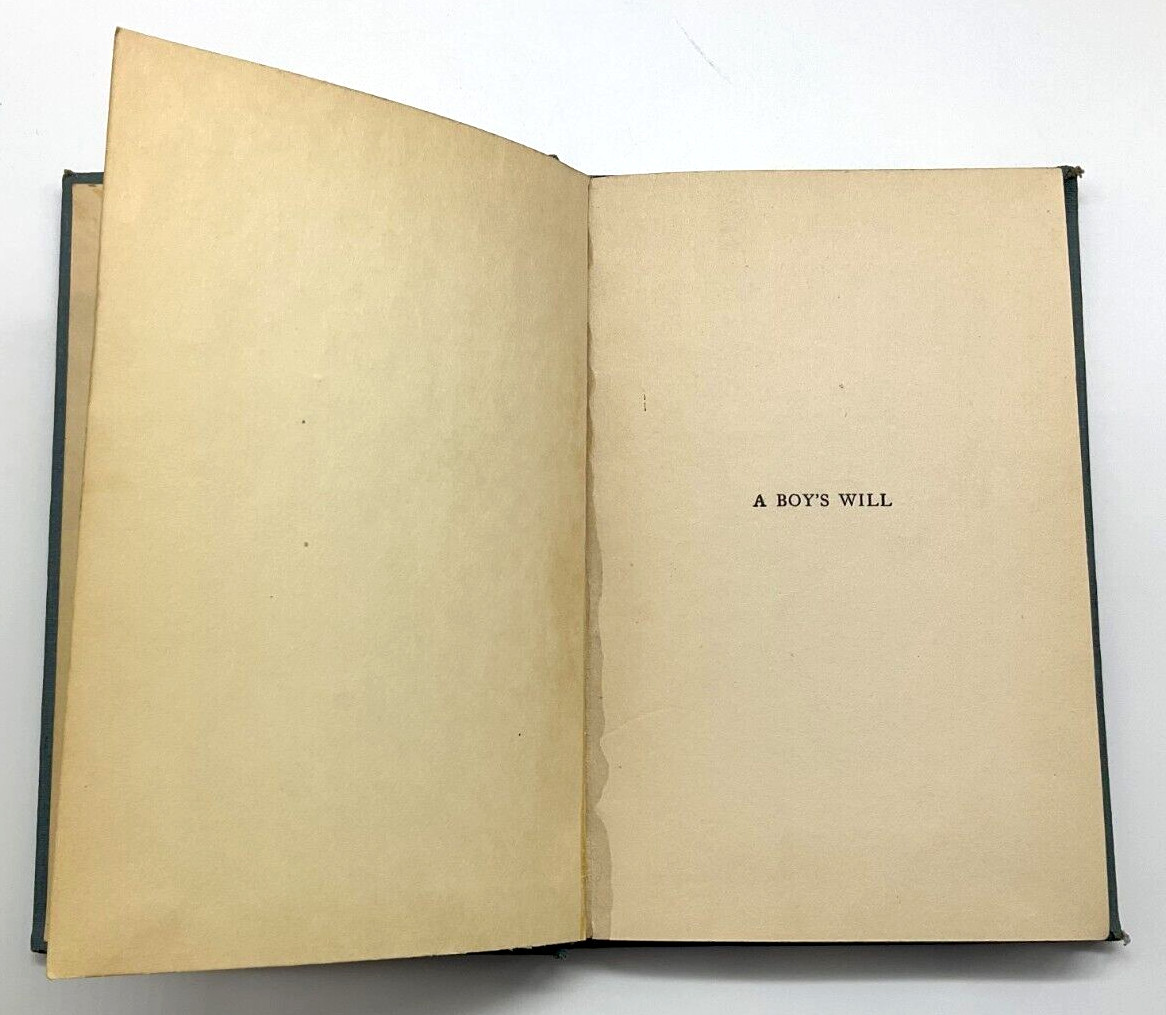 A Boy’s Will, Robert Frost First US edition, 2nd State, 1915 – Vintage Book RARE