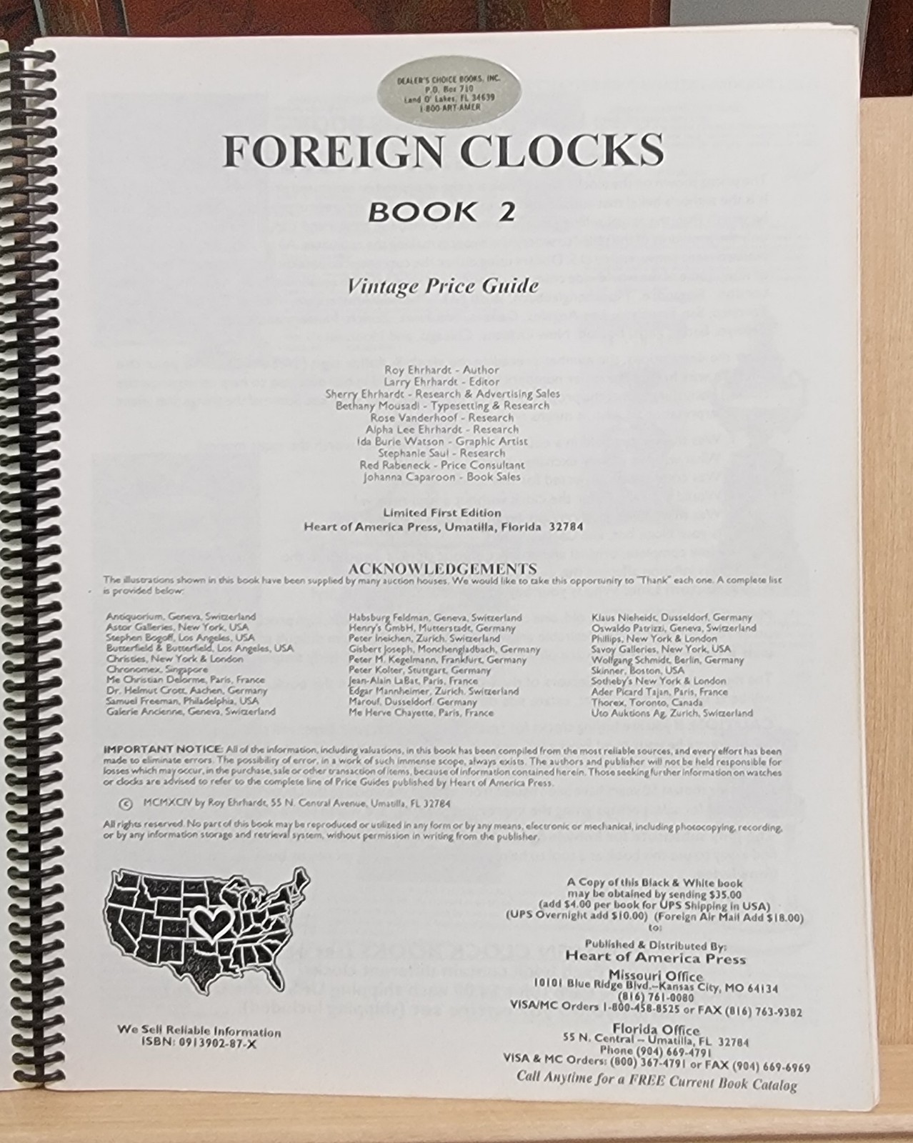 Foreign Clocks Roy Ehrhardt 5 Book Lot Limited First Editions Spiralbound