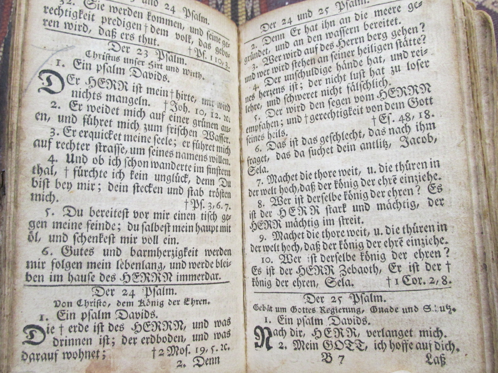1784 Germantown, Pennsylvania DER PSALTER Psalms Wooden Boards Rare Leather Book