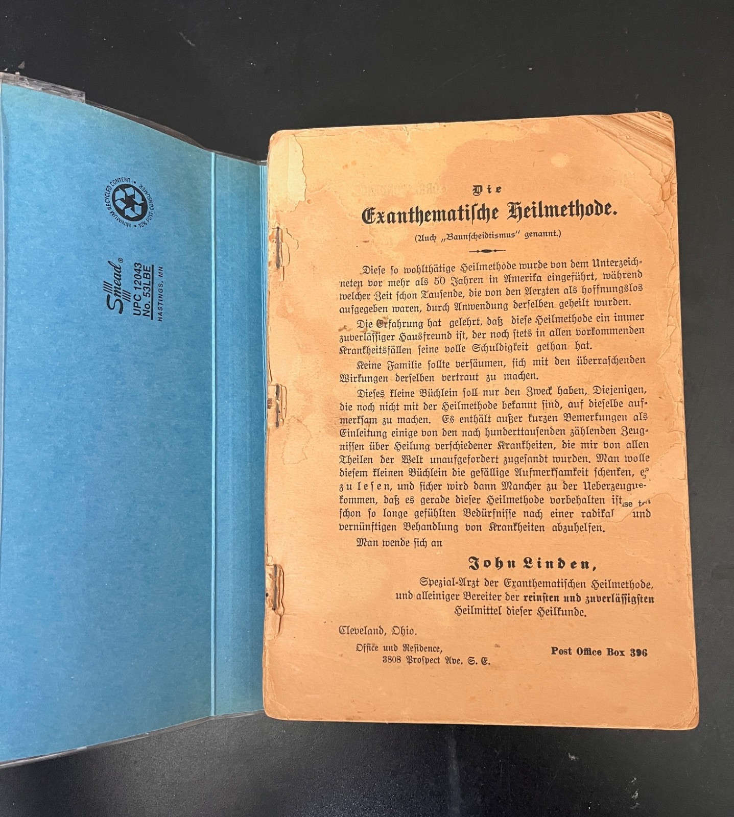 Rare Book: John Linden „Important Extracts from my Correspondence“ 1800s Oleum