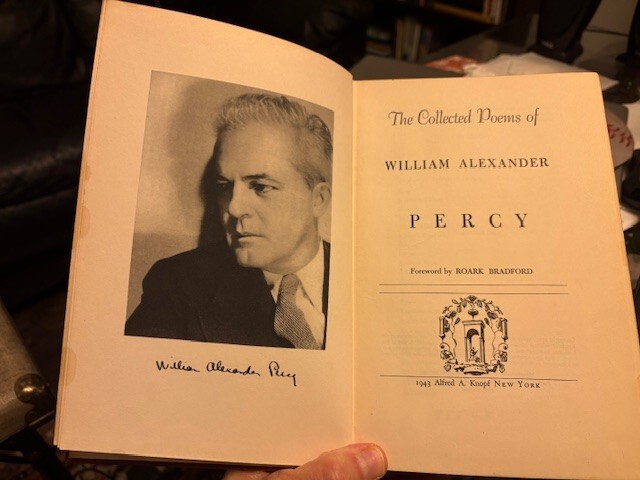 *THE COLLECTED POEMS OF WILLIAM ALEXANDER PERCY* HC/1st Edition STATED VG 1943