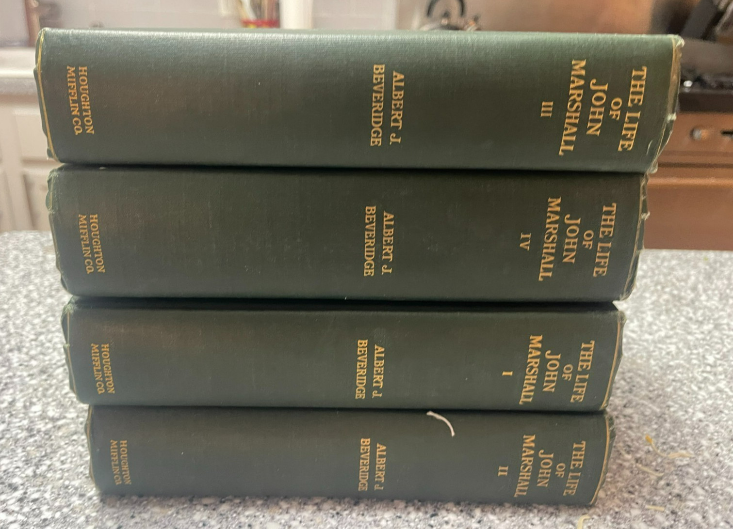THE LIFE OF JOHN MARSHALL By Beveridge 4 Volume Set 1919 Hardcover