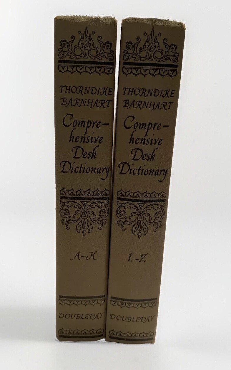 Thorndike Barnhart Comprehensive Desk Dictionary 2 Volumes 1958 Vintage