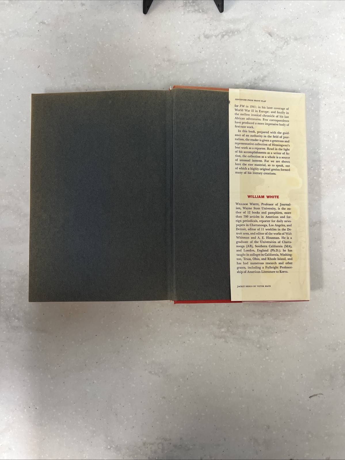 William White | By-Line: Earnest Hemingway First Edition First Printing 1967