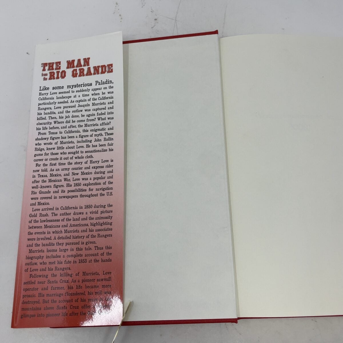 The Man from the Rio Grande by Secrest, William B. HC First Edition Like New 20