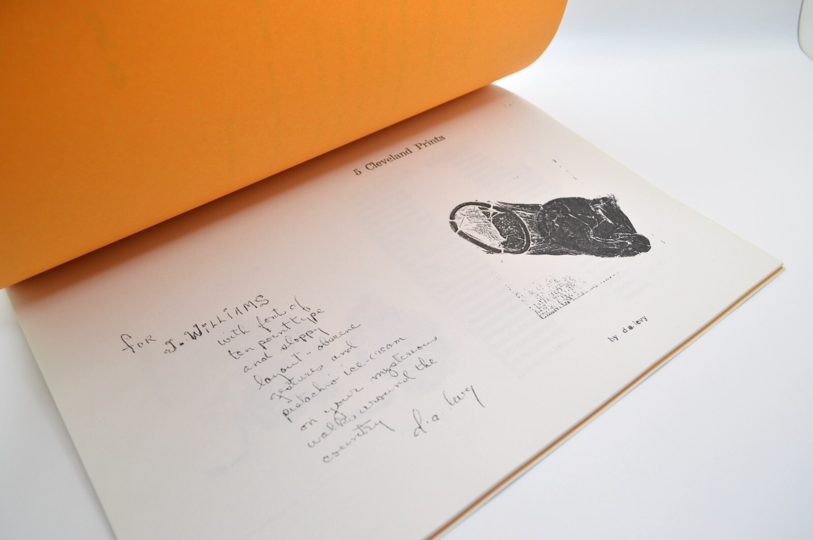 Random Sightings, d. a. levy, 1999, Limited Ed. #8/65, 46pp, Concrete Poetry