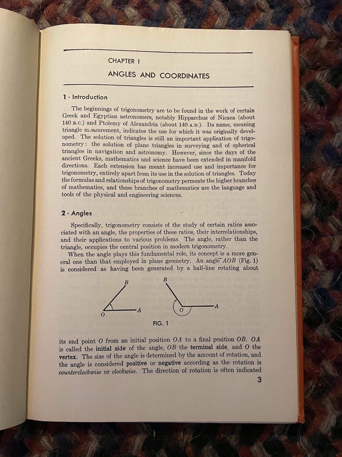 1st Edition 1943 PLANE AND SPHERICAL TRIGONOMETRY Hardcover Book by Ballou
