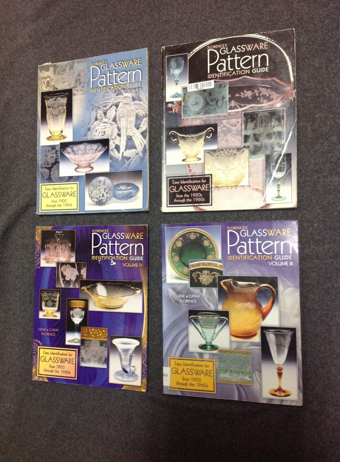 COMPLETE Florence’s Glassware Pattern Identification Guide Vol I II III IV