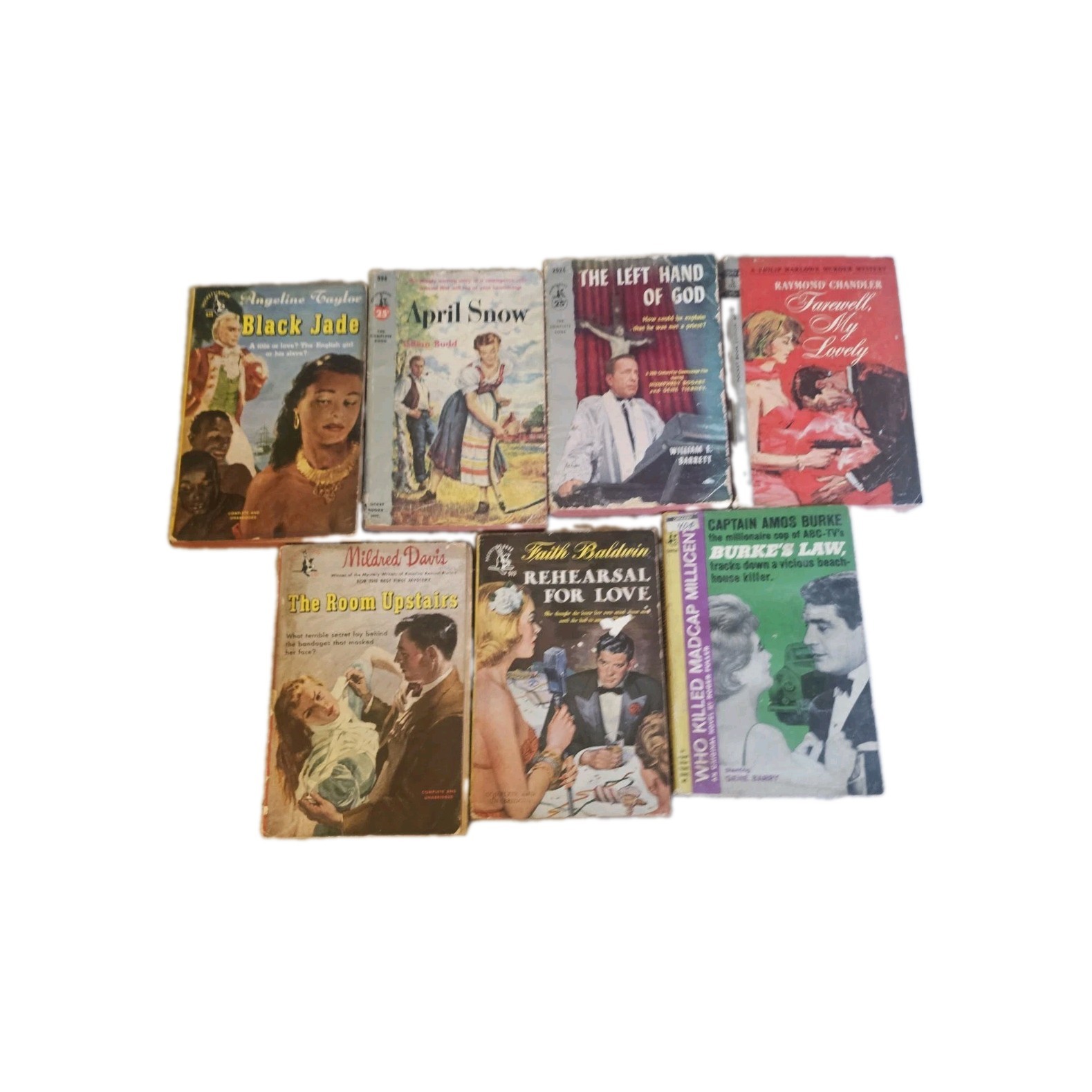?Vintage 1940s-60s Pocket Books Paperback Lot (7) Raymond Chandler Mystery Pulp