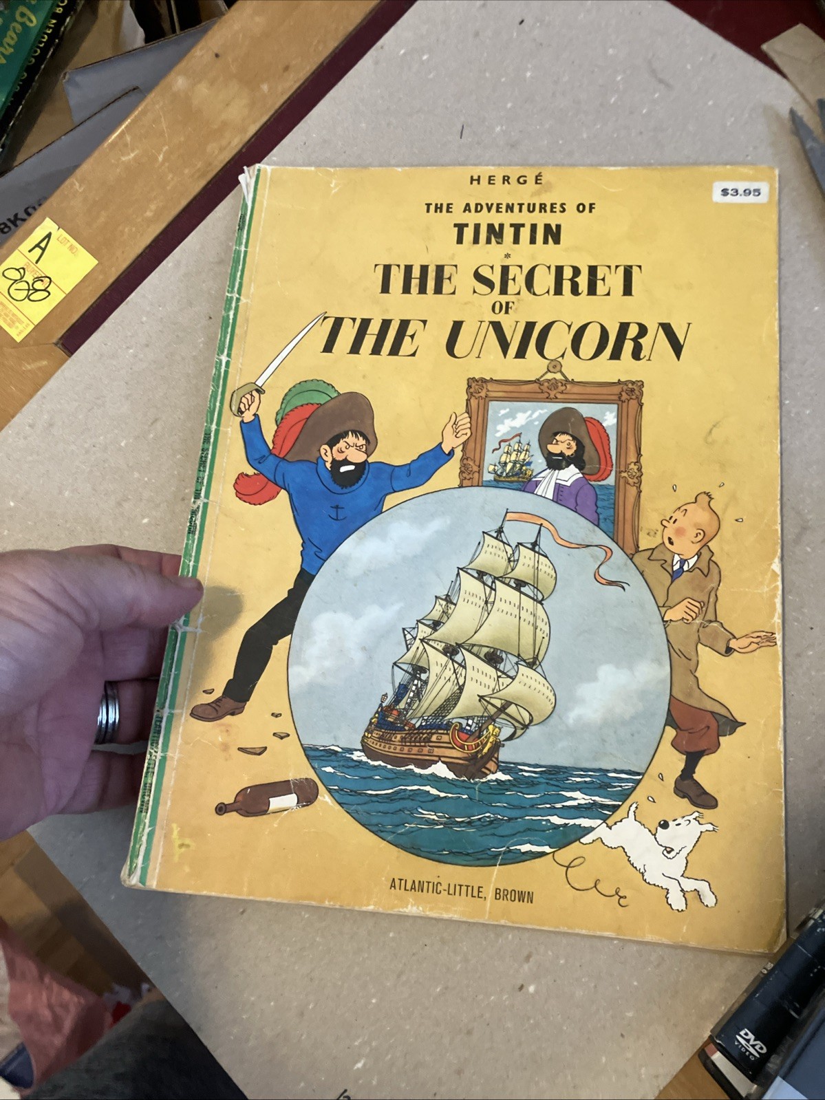 Vintage Herge Adventures of Tintin lot of 11 „AS-IS“ Worn Used paperback comic