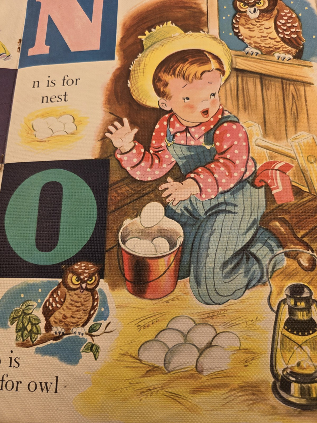 Vintage ABC Children’s Picture Book 1959 Merrill Co. Beautiful Illustrations