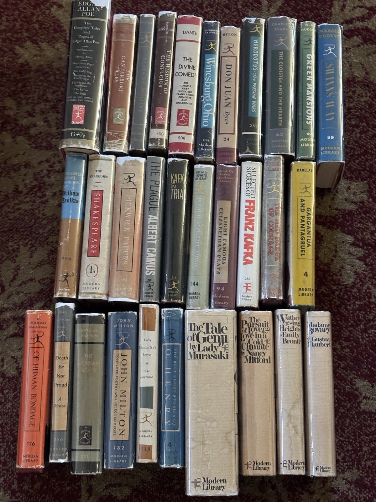 33 Vintage Modern Library Hardcovers w/Jackets Literature Poetry Philosophy