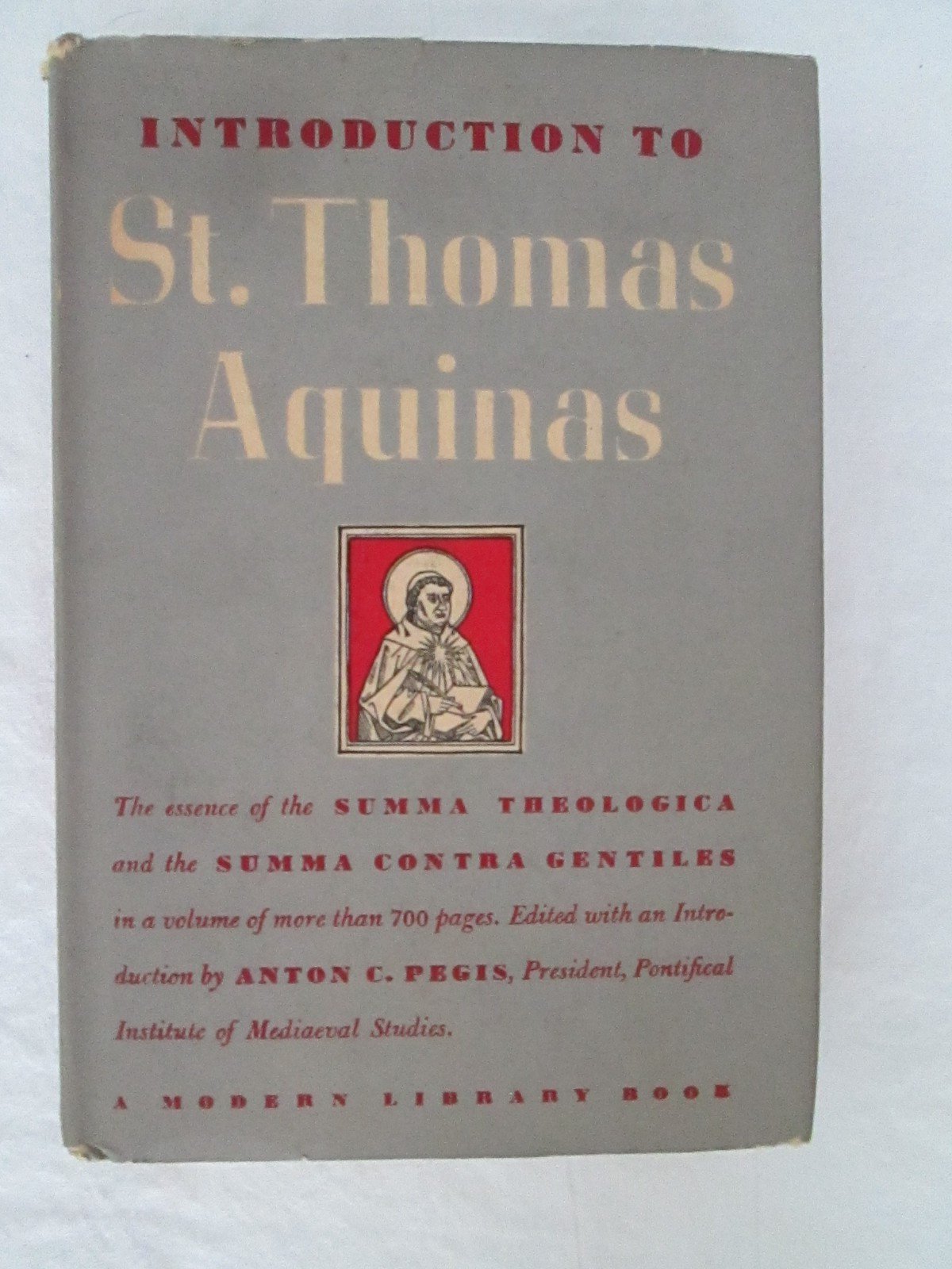 Introduction to St Thomas Aquinas 1948 Modern Library HC Philosophy HBDJ