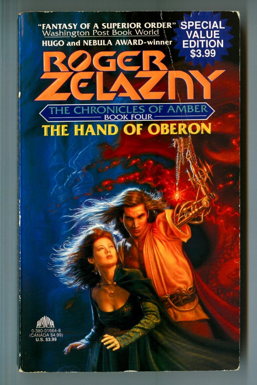 The HAND of OBERON by Roger ZELAZNY! Vintage Avon CHRONICLES of AMBER Paperback!