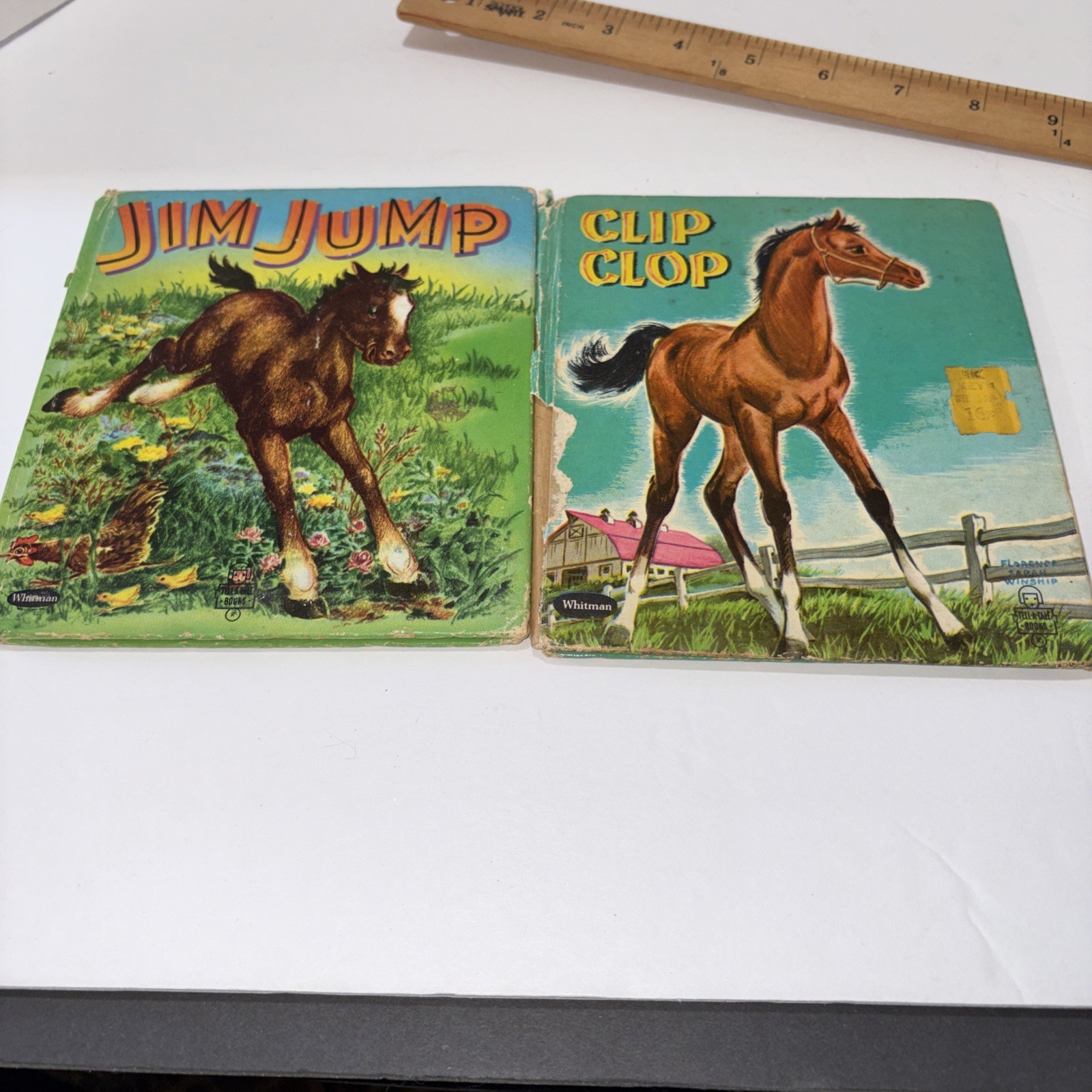 Clip Clop And Jim Jump Whitman Tell A Tales Books (2) Horse Stories 1950s C8