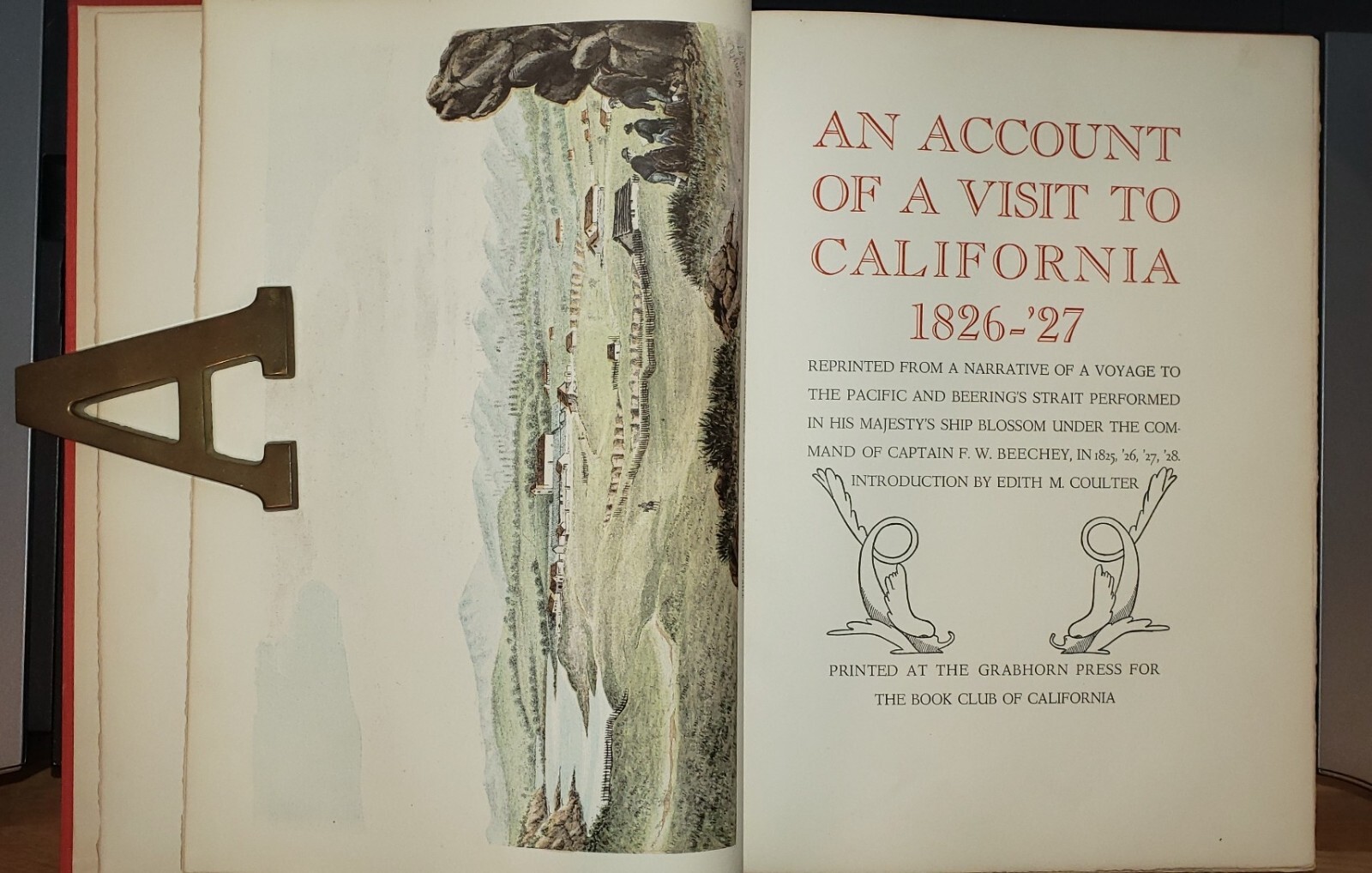 An account of a visit to California 1826-’27, Grabhorn Press, 1941