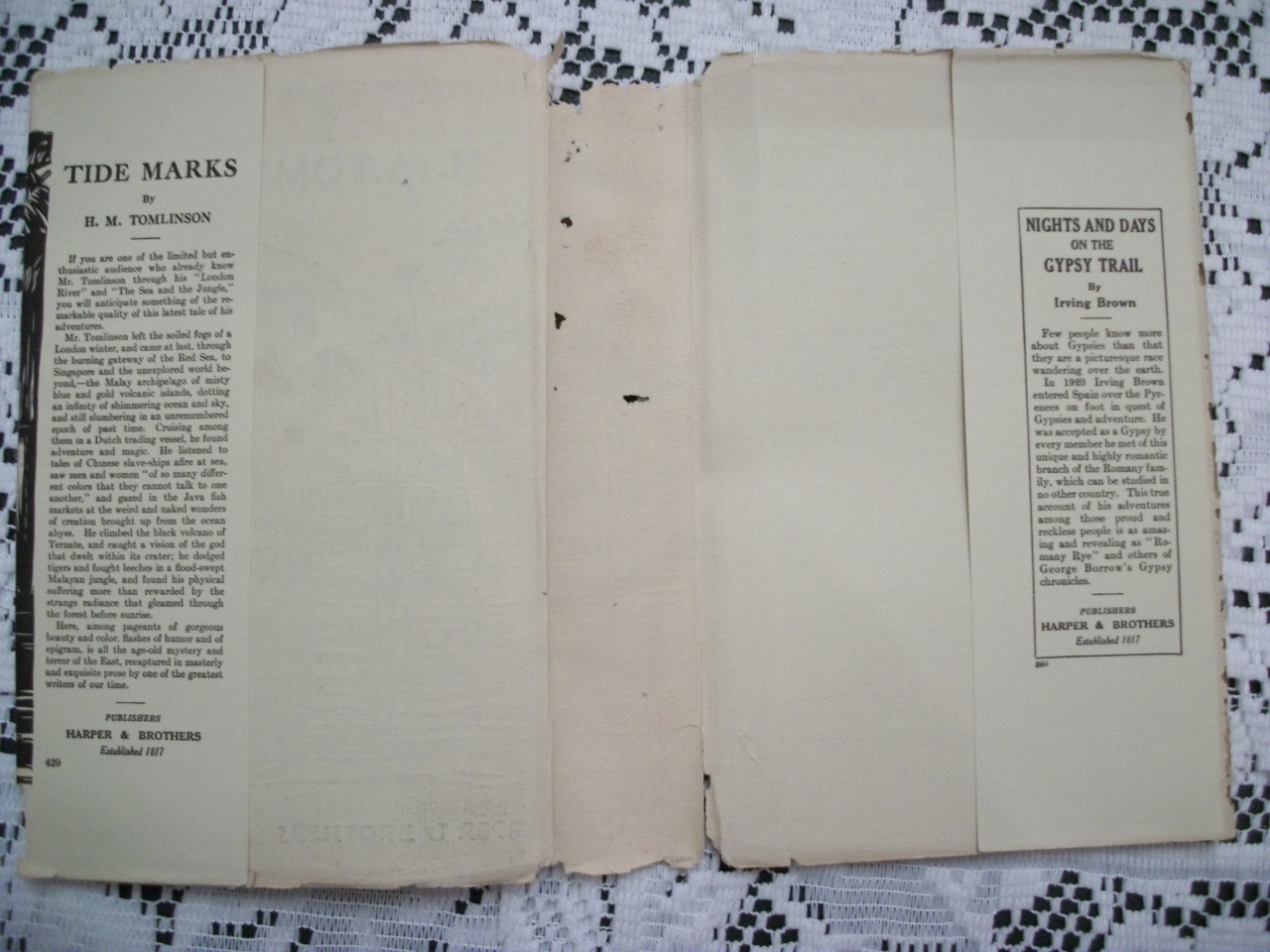 Tide Marks (H.M. Tomlinson, 1924 HC/DJ)