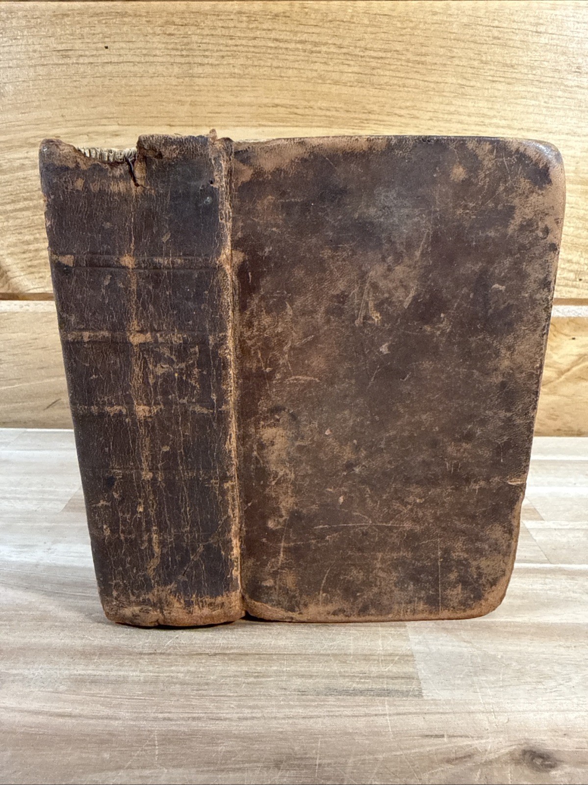 1820 HOLY BIBLE boston LINCOLN AND EDMANDS greenough LEATHER antique OLD