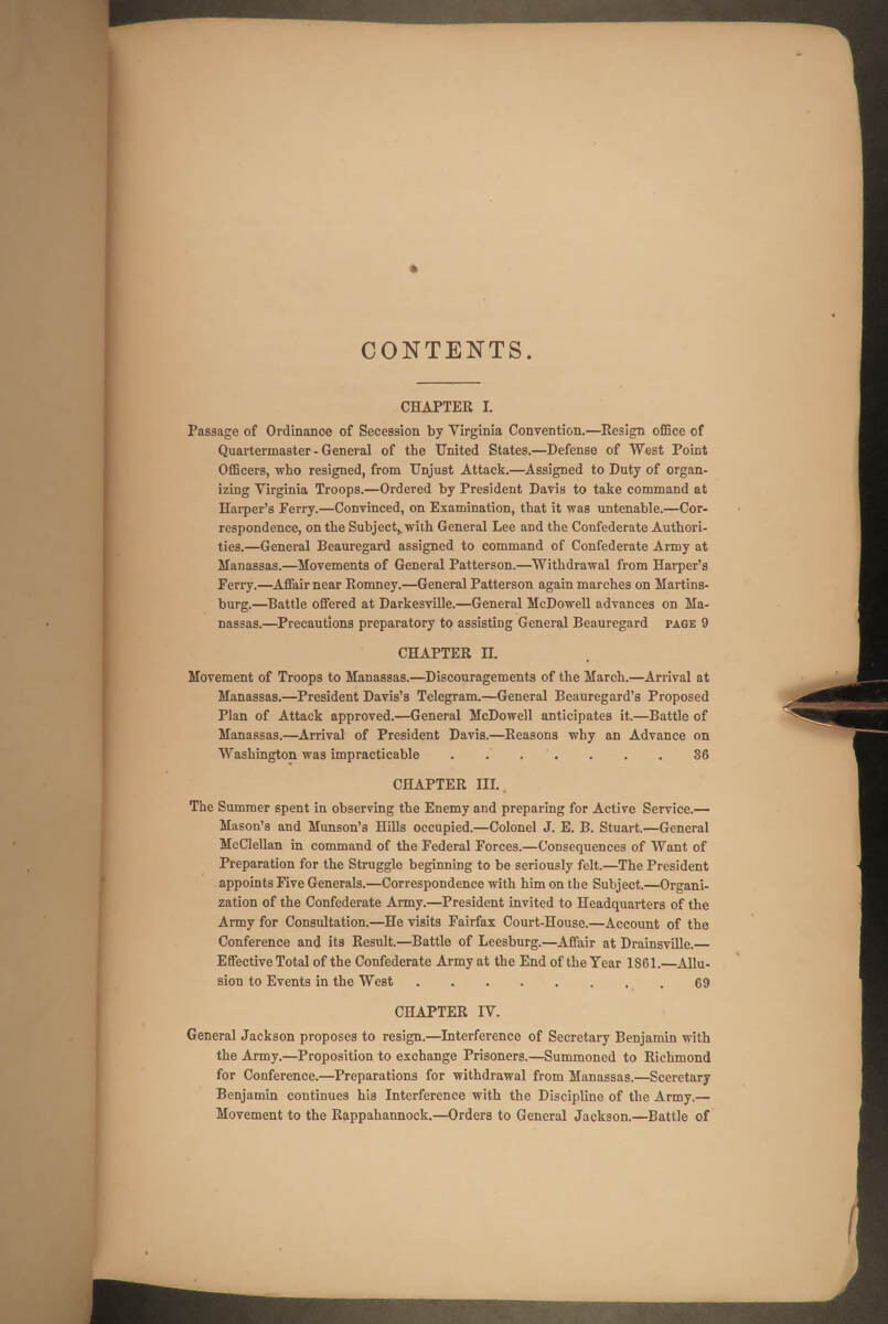1874 1ed Confederate General Joseph E Johnston Civil War Narrative CSA Military