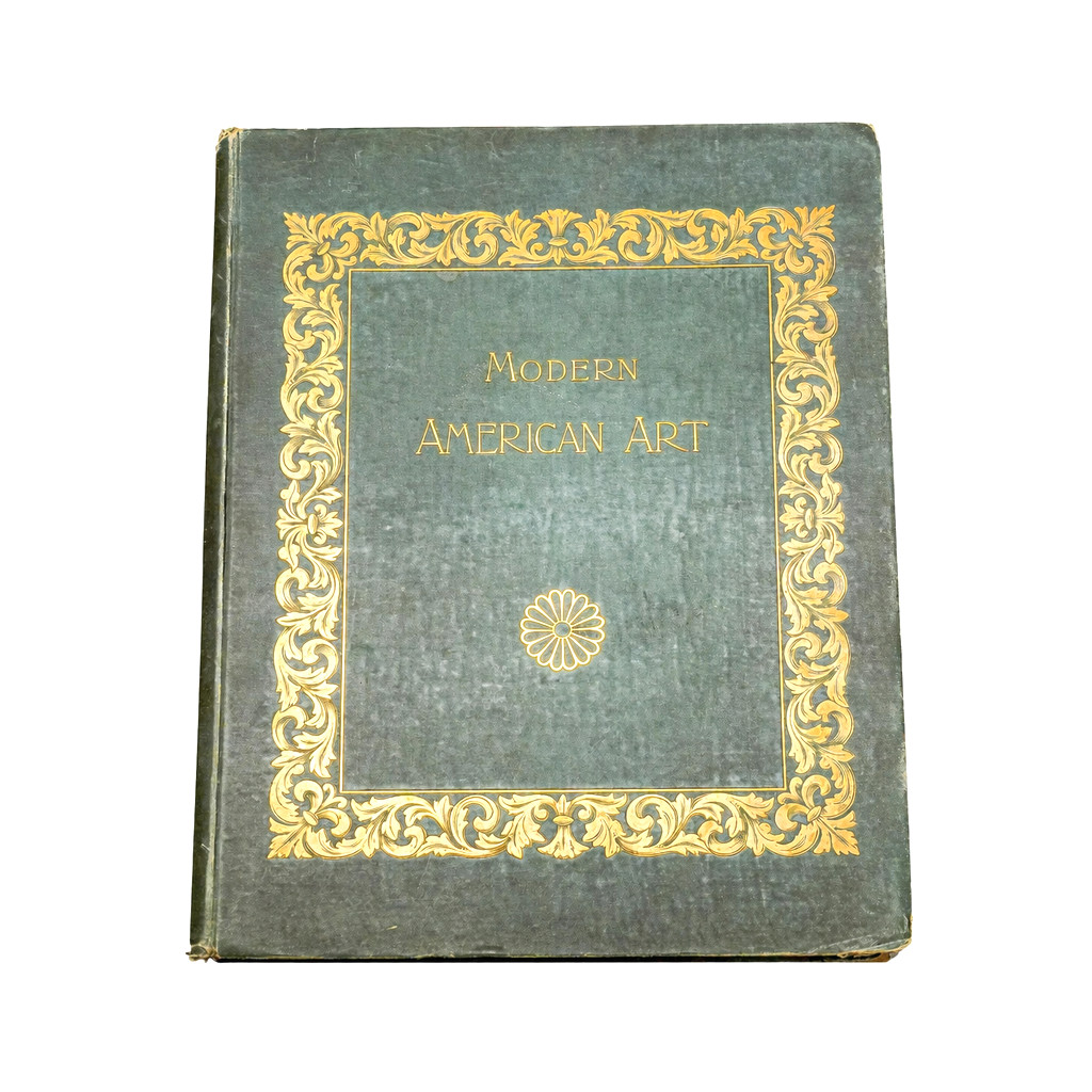 Nice Oversized Antique Illustrated Victorian Book Modern American Art