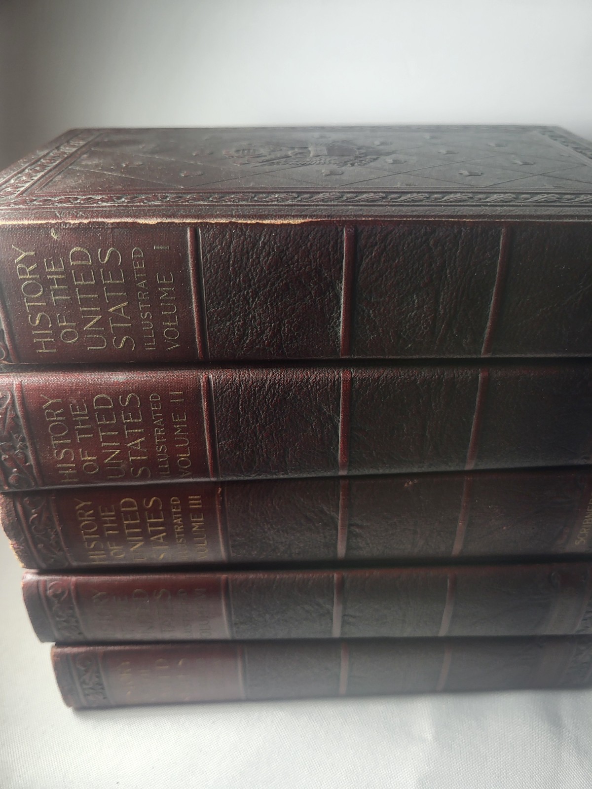 History of the United States books 1926 vol 1-4 and 6 Andrews