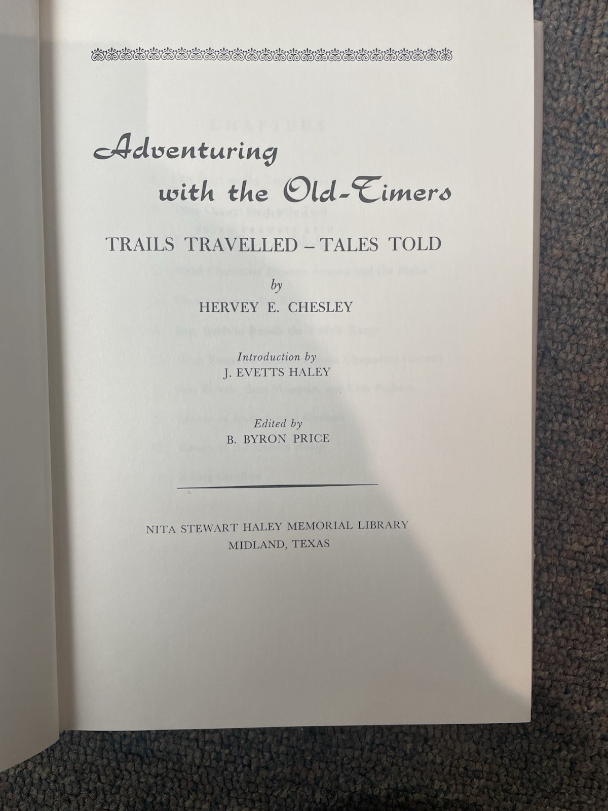 Trails Travelled Tales Told Adventuring With The Old-Timers 1st Ed Signed