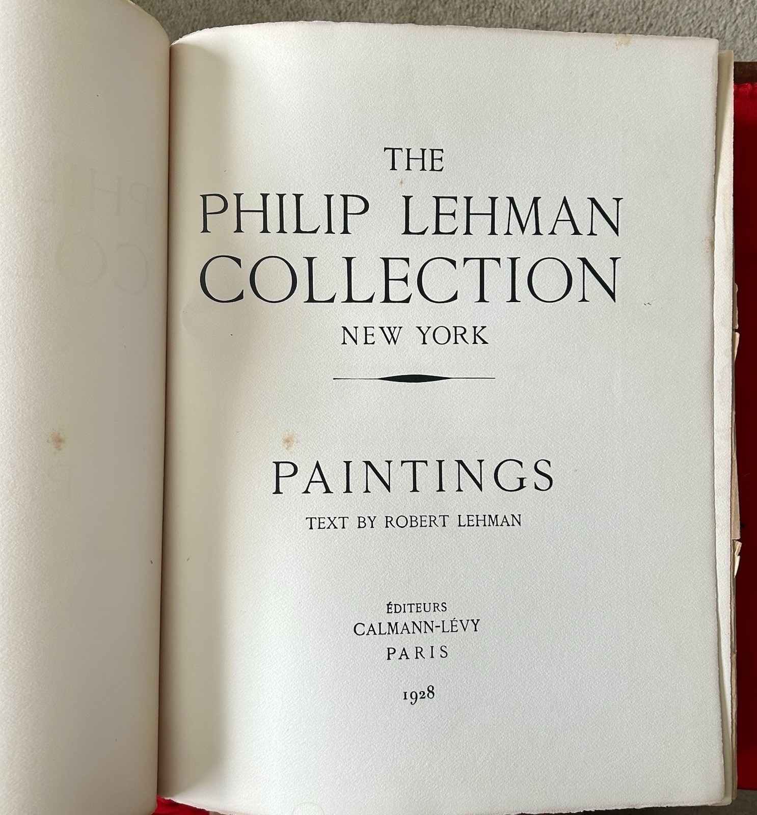 1928 LEHMAN COLLECTION Paintings – Rare Ltd Ed #212/300 Velin d’Arches Folio