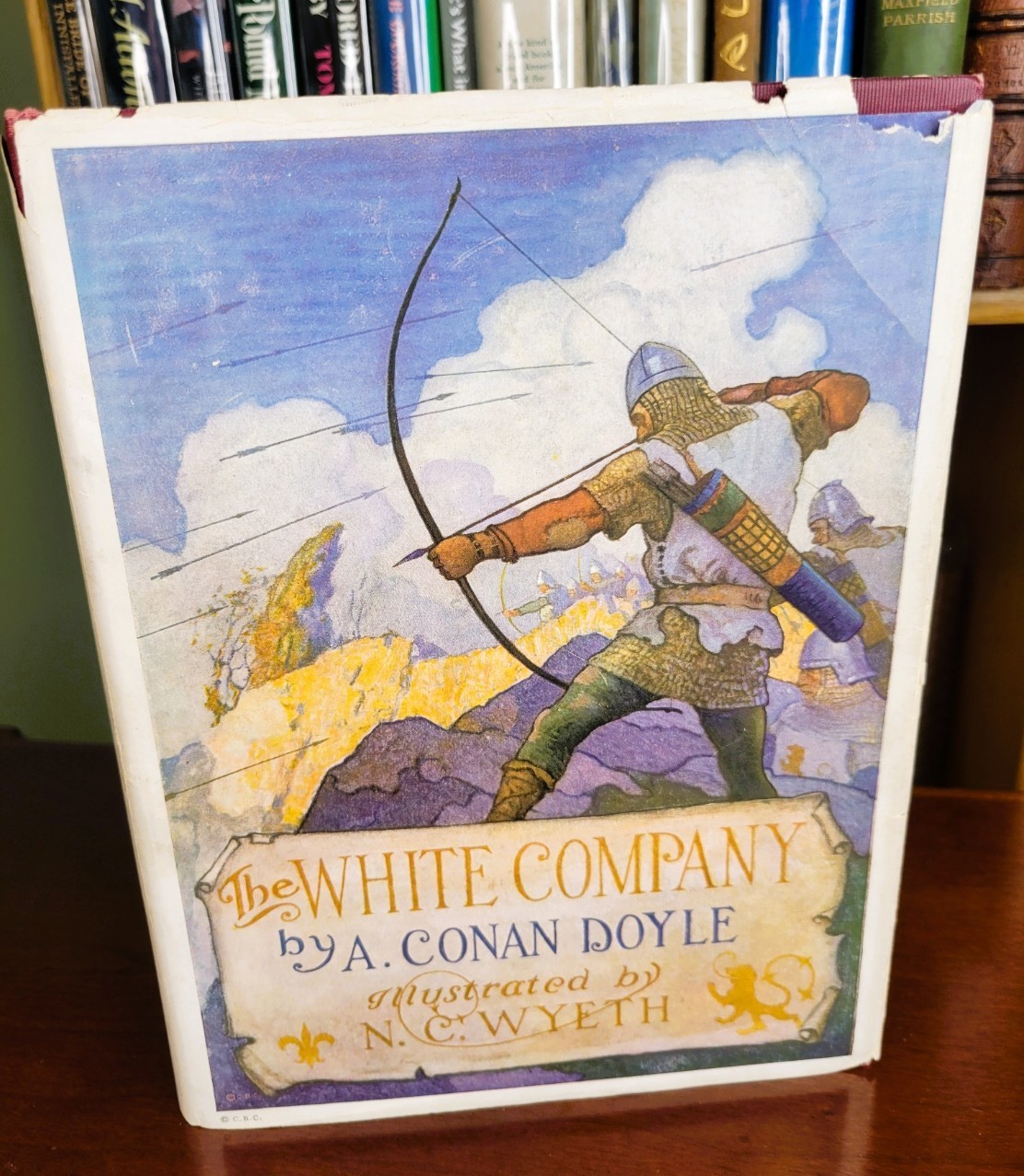 THE WHITE COMPANY by A Conan Doyle 1922, N.C. Wyeth Illustrations ~ Dust Jacket