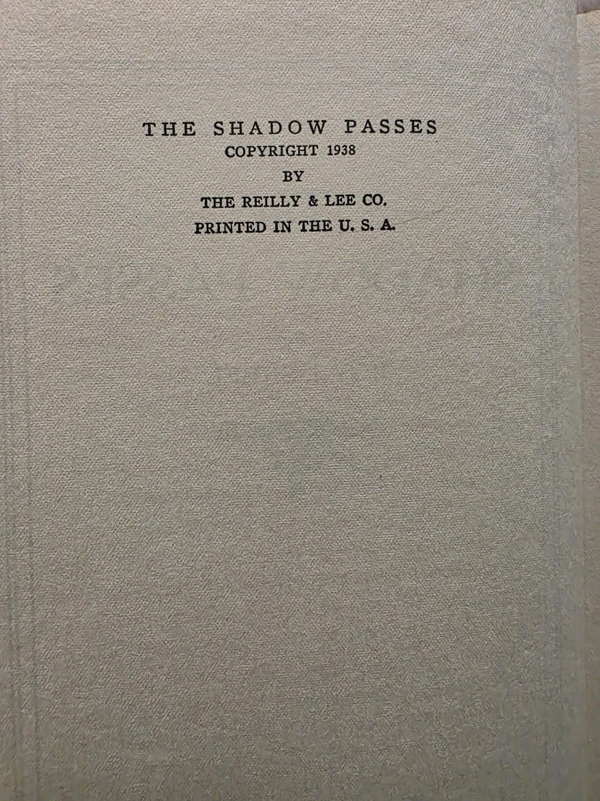 The Shadow Passes Roy Snell First Edition 1938