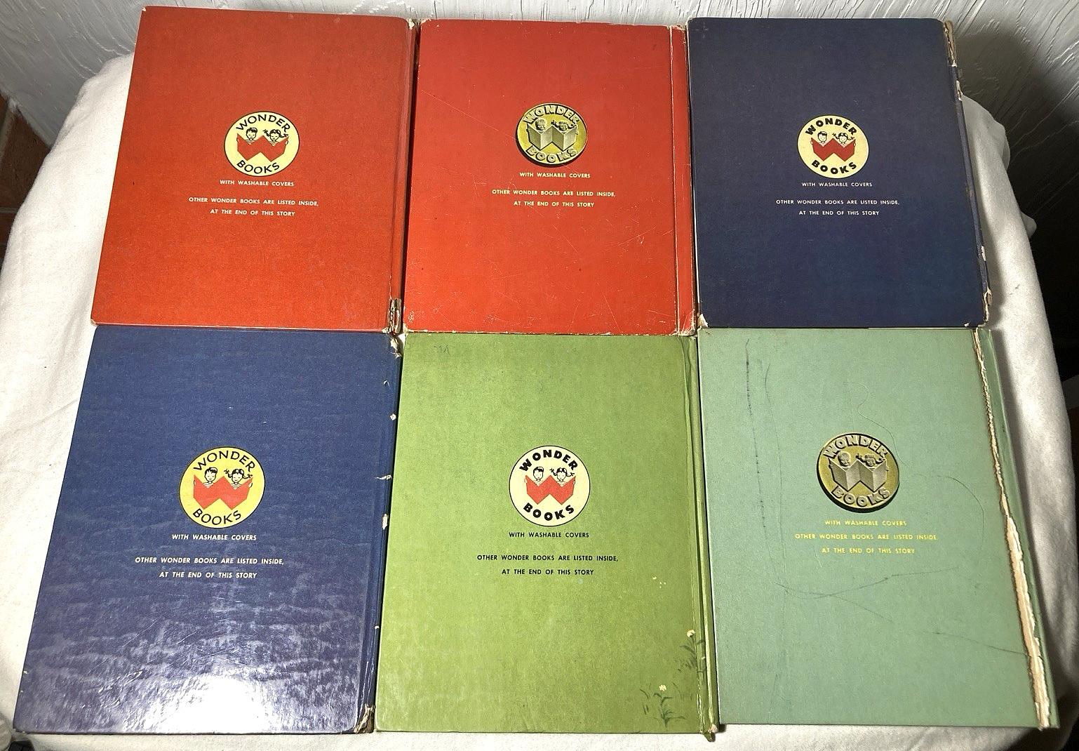 Lot of (6) Vintage Original Wonder Books 1947-1956