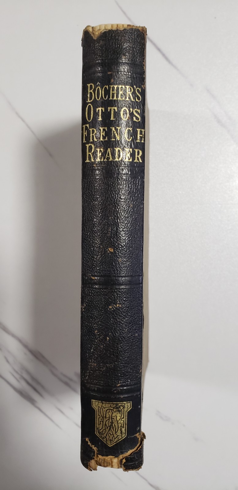 1870 Bocher’s Otto’s French Reader antique HC Book