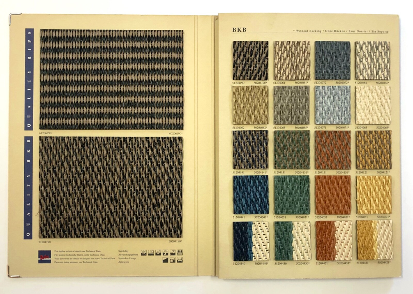 TRADE CATALOGUE with Textile Samples DESIGNER SWEDISH FLOORING Memphis Era