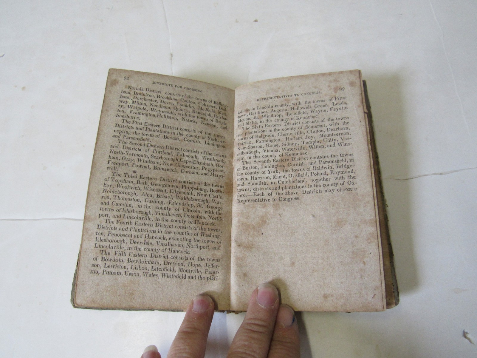 1816 Massachusetts Compendium Boundaries, History by Isaiah Wood