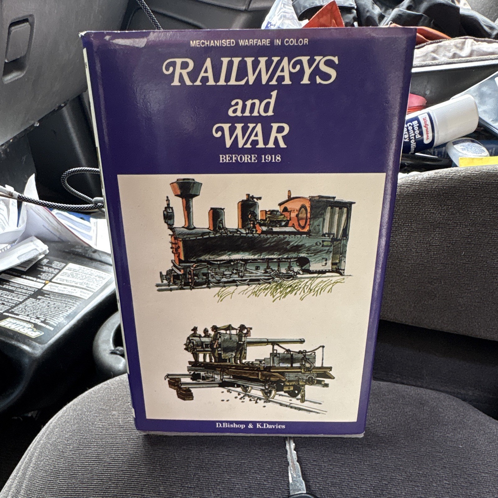 1972 Railways & War Before 1918 Bishop Davies Macmillan 1st American Edition HC