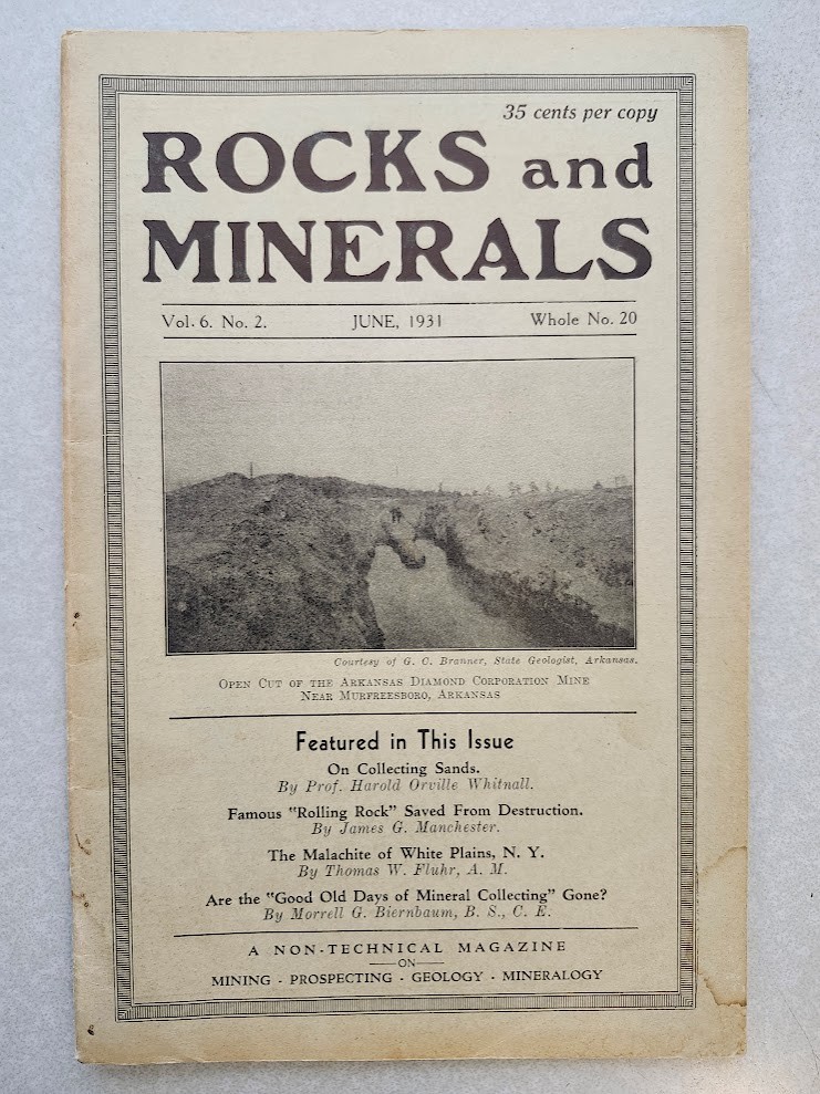Rare early vintage Rocks and Minerals issue 1931 Silver Producing Field Museum !