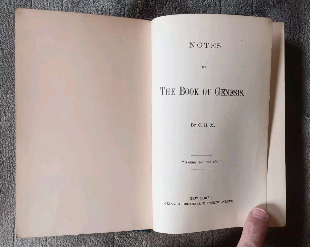 C. H. Mackintosh Notes on the Pentateuch COMPLETE 6 Volume Set Loizeaux Brothers