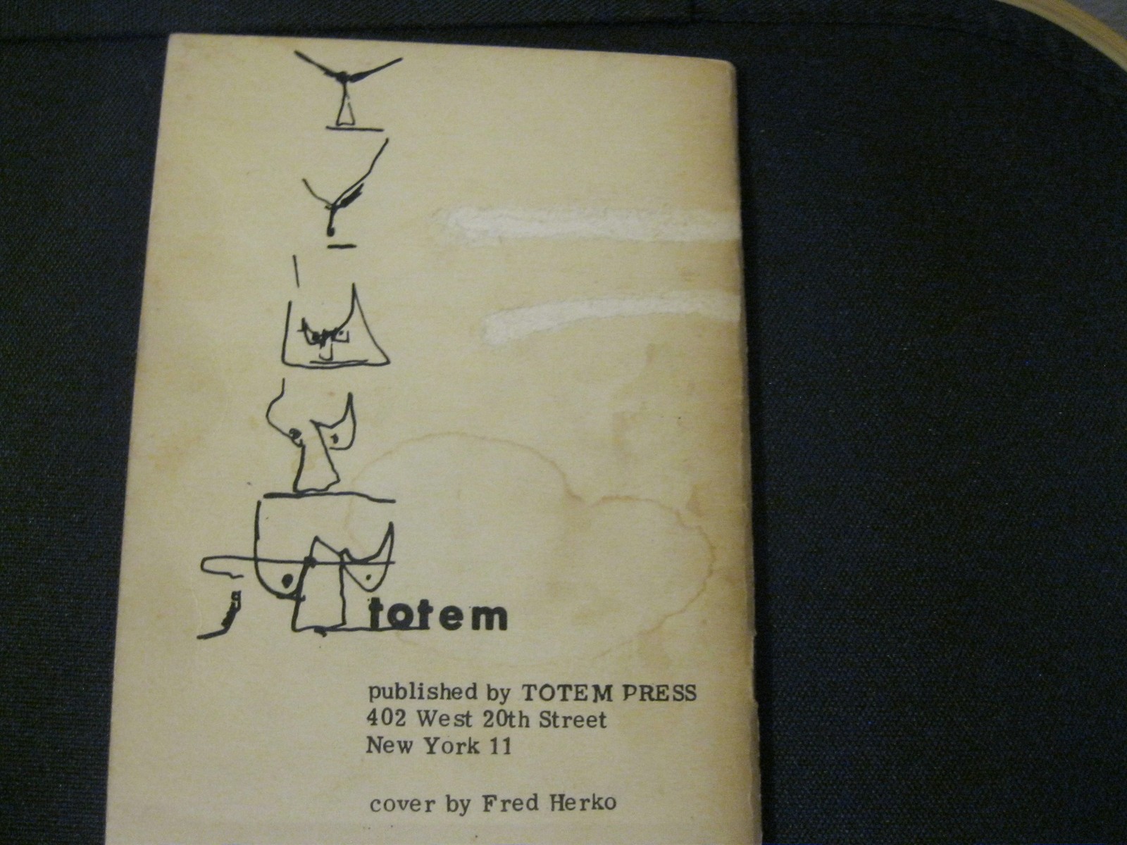 1st book Diane Di Prima This Kind of Bird Flies Backward Totem Press 1958 Signed