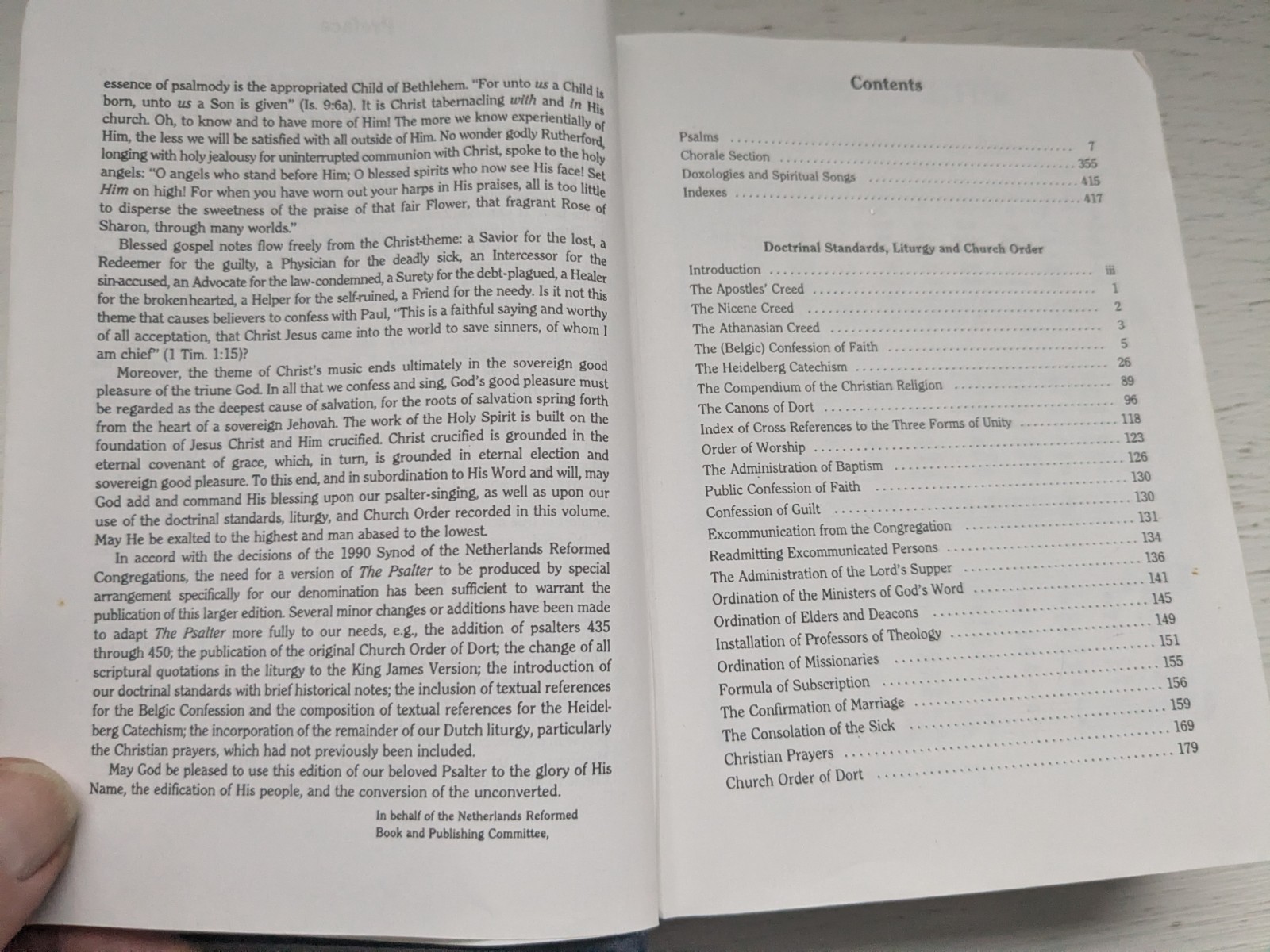 The Psalter Compact Pocket W/ Doctoral Standards Netherlands Reformed 1991