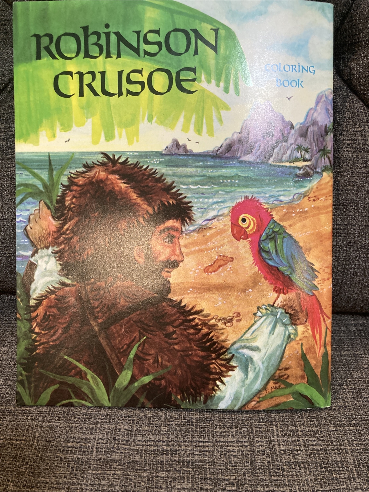 Robinson Crusoe Vintage Coloring Book Modern Promotions Publishers
